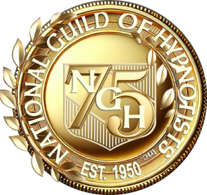 National Guild of Hypnotists 75th Anniversary Logo Medium