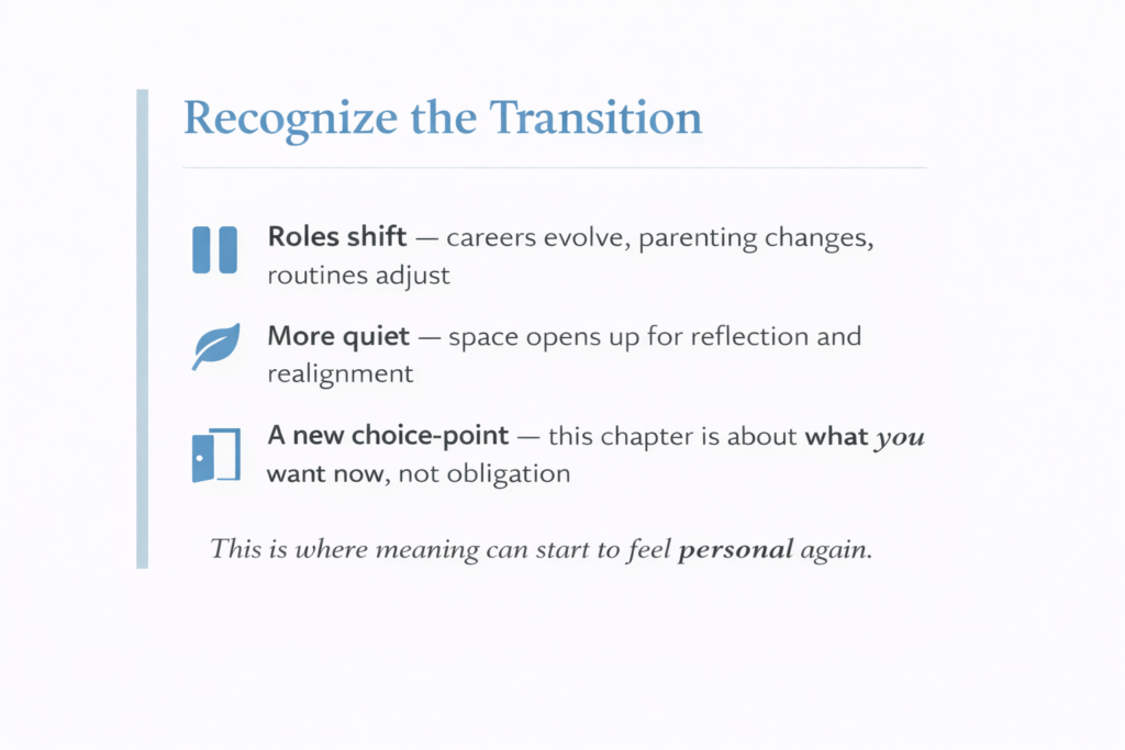 transitioning after 50
