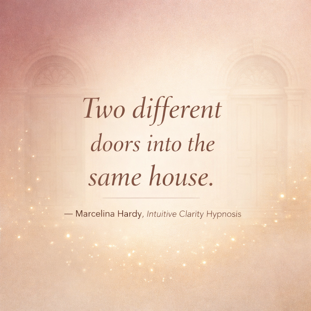 two different doors into the same house